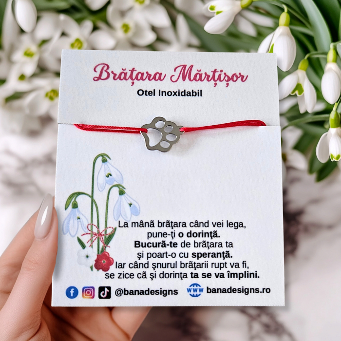 Bratara Martisor cu labuta din inox [2]