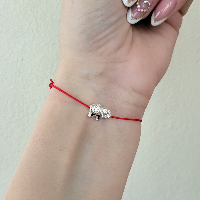 Bratara Martisor cu elefant si snur ajustabil [2]