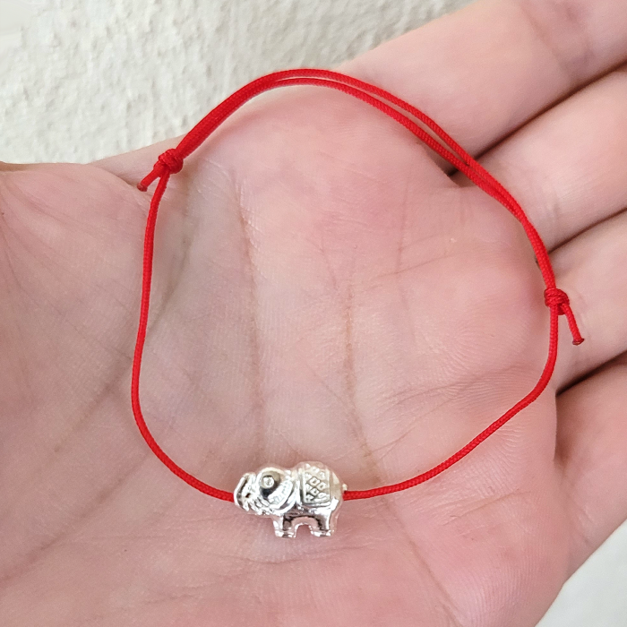 Bratara Martisor cu elefant si snur ajustabil [3]