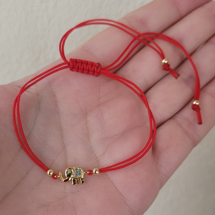 Bratara norocoasa cu elefant placat cu aur de 18K incrustat cu cristale Cubic Zirconia [6]