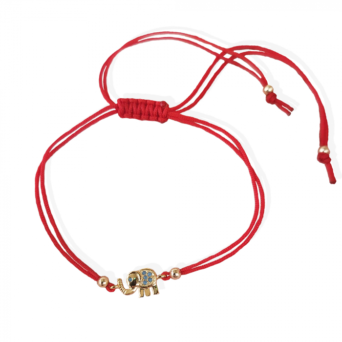 Bratara norocoasa cu elefant placat cu aur de 18K incrustat cu cristale Cubic Zirconia [2]
