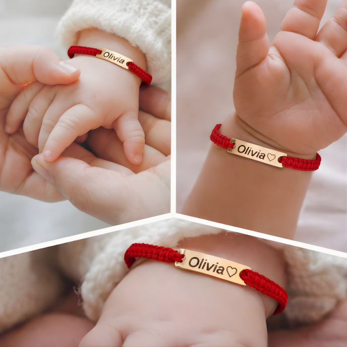 Brățară Personalizată cu Nume, Inox Auriu Waterproof, pentru copii [2]
