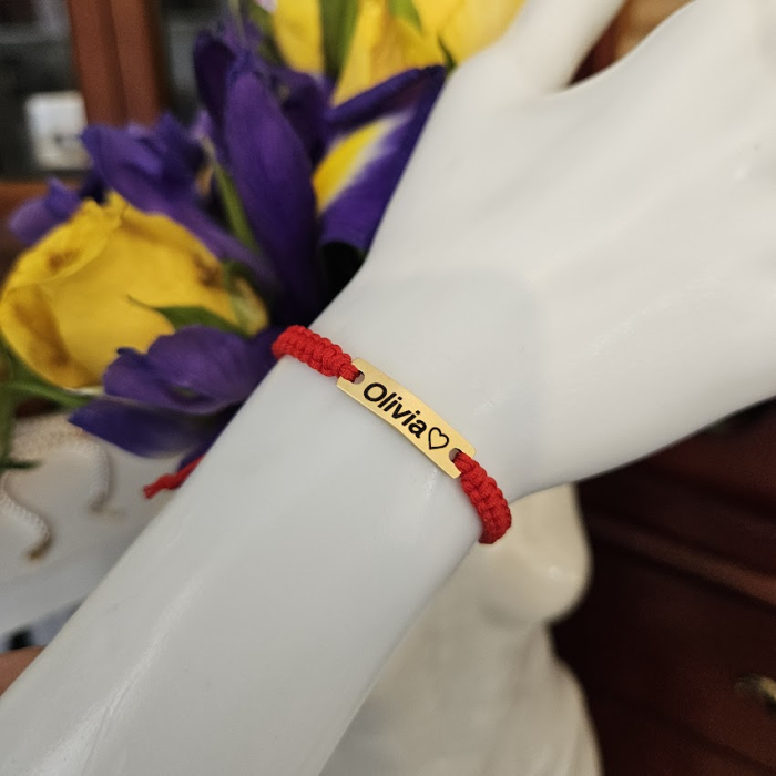 Brățară Personalizată cu Nume, Inox Auriu Waterproof, pentru copii [3]