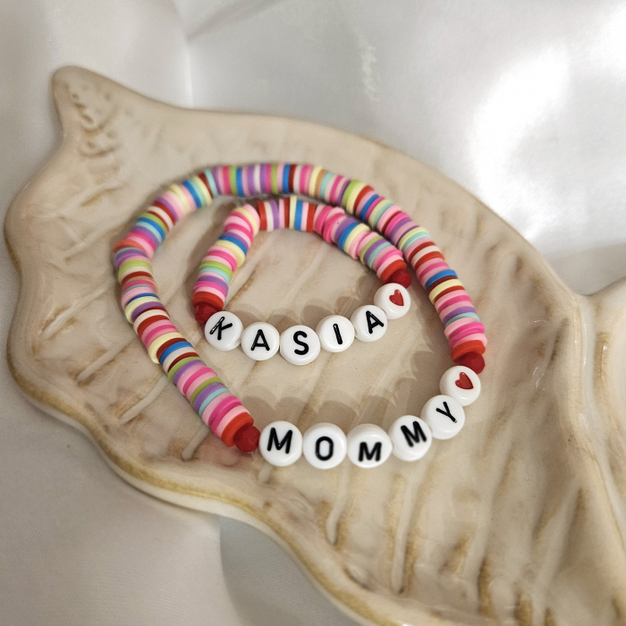 Bratara personalizata cu nume, multicolora, elastica [8]