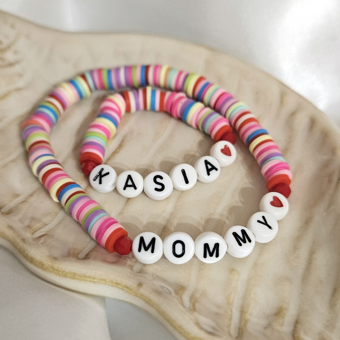 Bratara personalizata cu nume, multicolora, elastica [4]