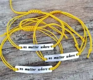 Bratara personalizata gravata pe placuta de aluminiu cu mesajul No matter what [2]