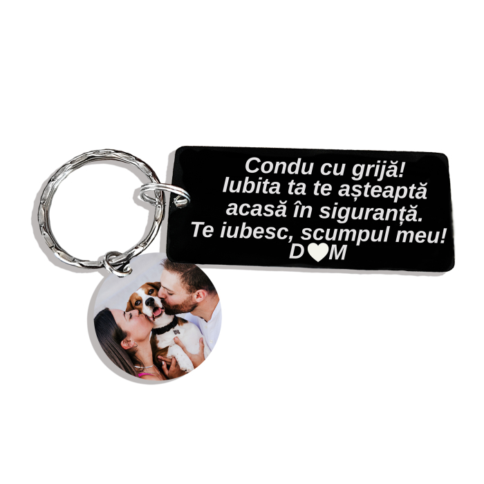 Breloc cu fotografie si mesaj tau personalizat [3]