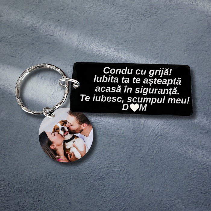 Breloc cu fotografie si mesaj tau personalizat [1]