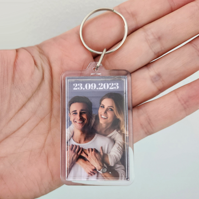 Breloc acrilic, personalizat cu fotografie si mesaj [2]
