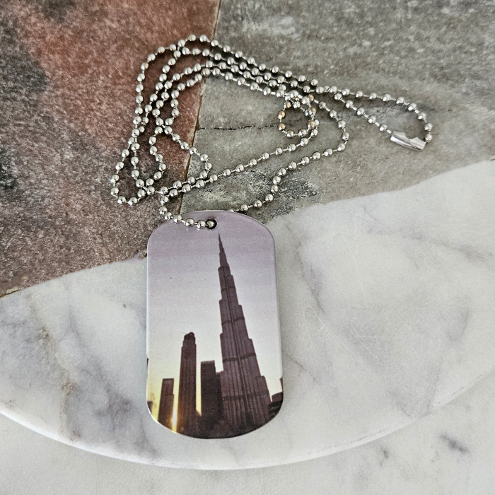 Colier stil Dog Tag, personalizat cu fotografie si mesaj de dragoste, cadou pentru iubit [3]
