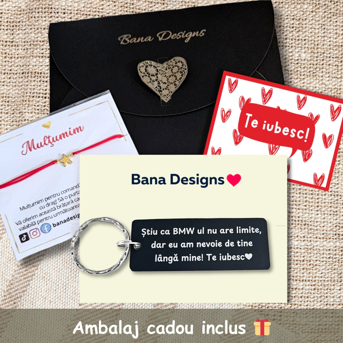 Breloc personalizat cu mesaj de dragoste pentru iubit, gravat pe plăcuță din aluminiu negru [3]
