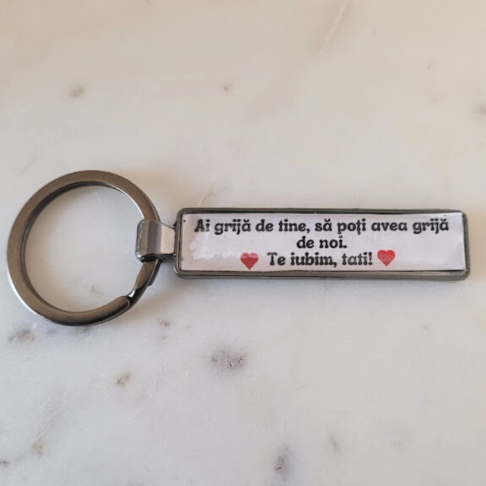 Breloc personalizat cu numar de inmatriculare masina si mesaj pe spate [5]