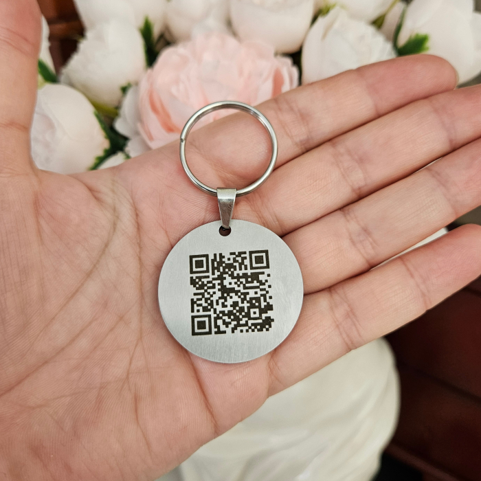 Breloc Personalizat cu Poză Animal de Companie, Breloc Inox Gravat Cățel Pisică [8]