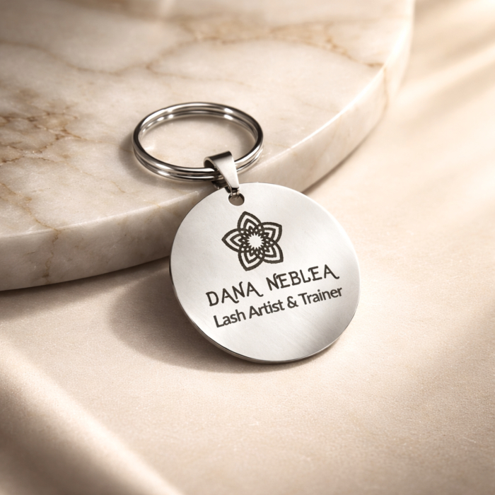 Breloc Personalizat cu Poză Animal de Companie, Breloc Inox Gravat Cățel Pisică [5]