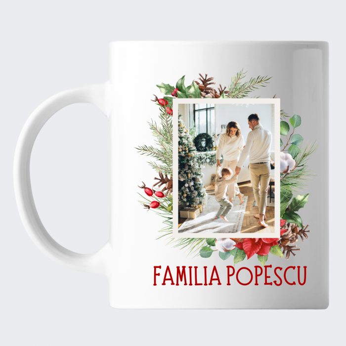 Cana Craciun personalizata cu nume, fotografie si urare [2]