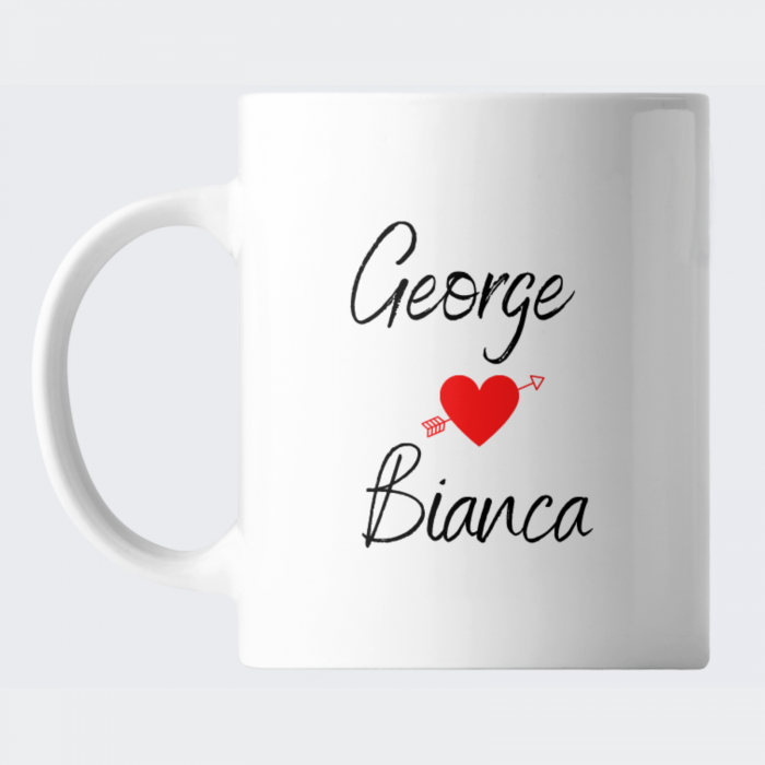 Cana personalizata pentru cuplu, cu nume si inimioara [2]