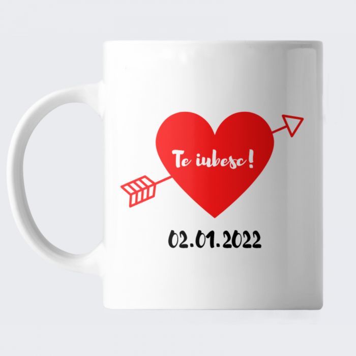 Cana personalizata pentru cuplu, cu nume si inimioara [3]