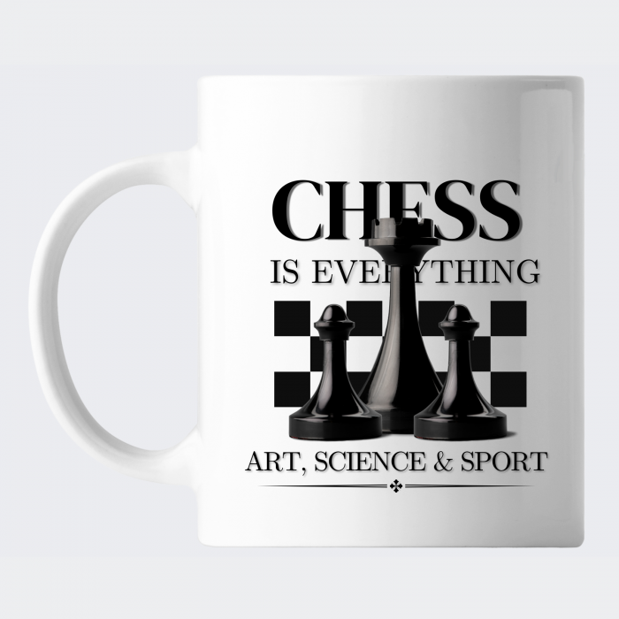 Cana personalizata cu design sah, Chess is Everything [2]