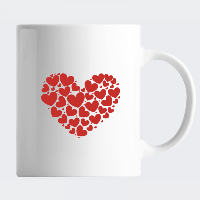 Cana personalizata pentru cuplu, cu 2 fotografii, nume si multe inimioare [3]