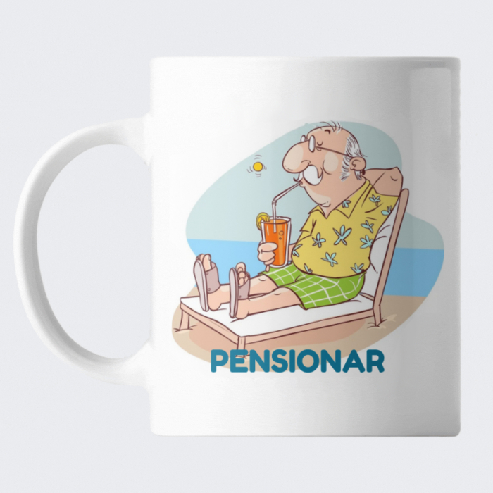 Cana Pensionar, personalizata cu mesaj, cadou pentru pensionar [3]