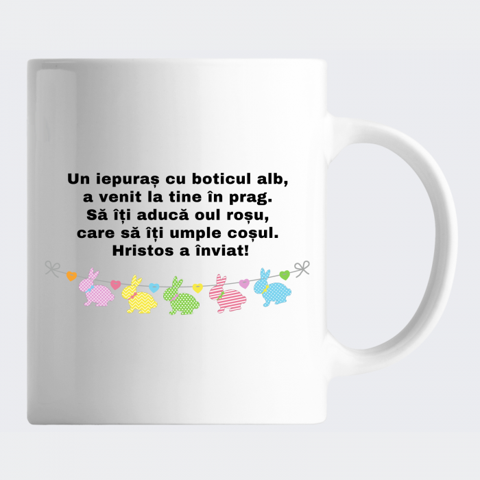 Cana personalizata pentru Paste, cu nume si mesaj haios, pentru baietel [2]