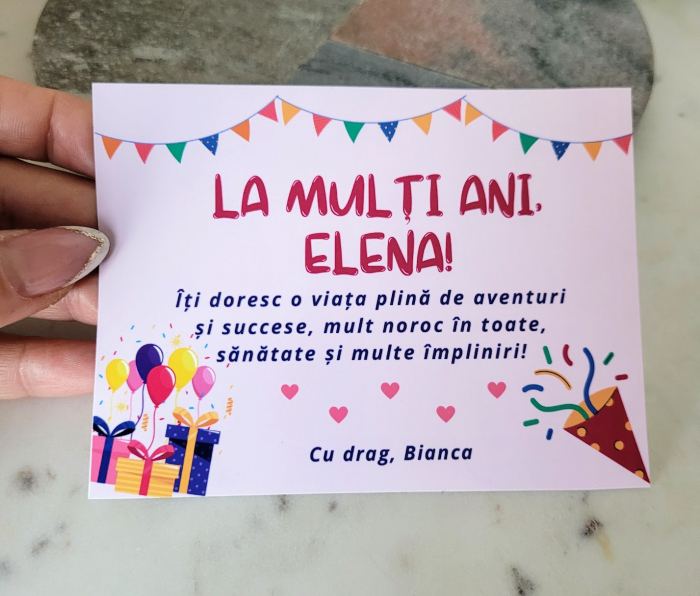 Felicitare aniversare, zi de nastere, La multi ani, personalizata [2]