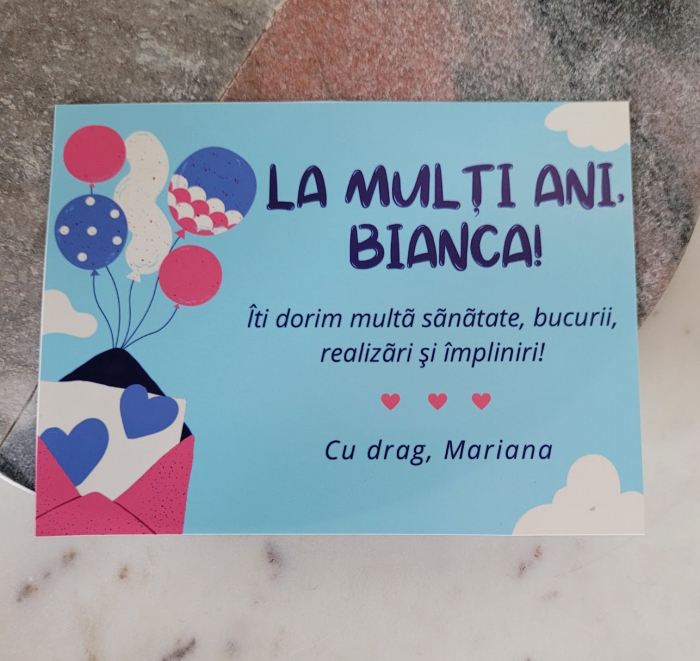 Felicitare aniversare, zi de nastere, La multi ani, personalizata [2]