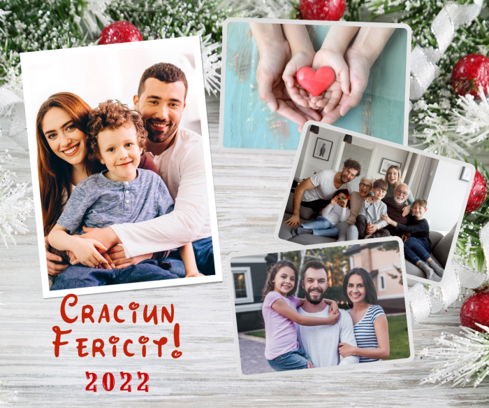 Felicitare Craciun cu 4 fotografii si mesaj Craciun [2]