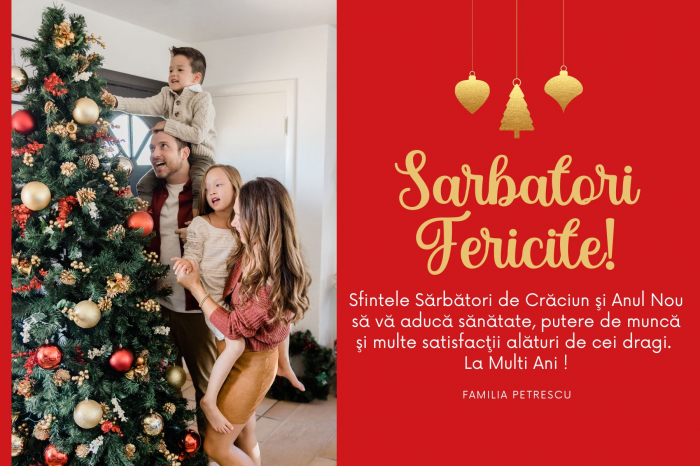 Felicitare Craciun, cu 1 fotografie si mesaj personalizat [5]
