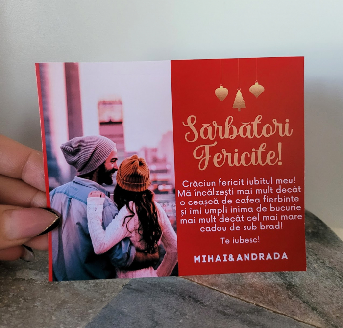 Felicitare Craciun, cu 1 fotografie si mesaj personalizat [3]