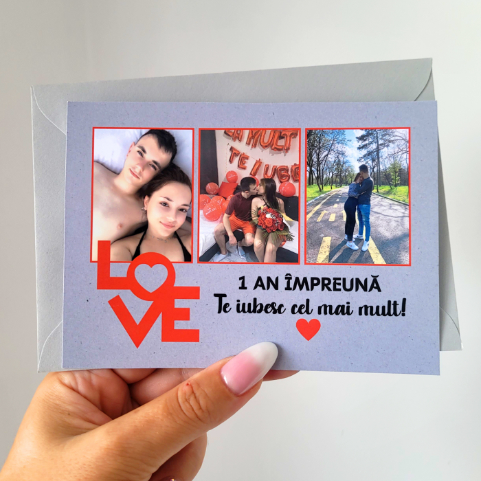 Felicitare Happy Valentine's Day cu 3 fotografii si mesaj de dragoste, pentru ziua indragostitilor [2]