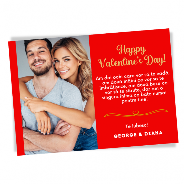 Felicitare Happy Valentine's Day cu fotografie si mesaj de dragoste, pentru ziua indragostitilor [2]