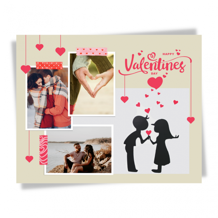 Felicitare Happy Valentine's Day cu 3 fotografii, pentru ziua indragostitilor [2]