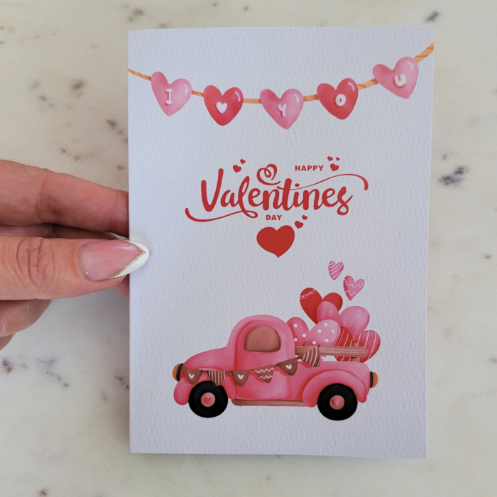 Felicitare Happy Valentine's Day cu plic roz, pentru ziua indragostitilor [4]