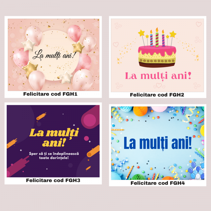 Felicitare pentru zi de nastere cu mesajul La multi ani, felicitare aniversara [2]