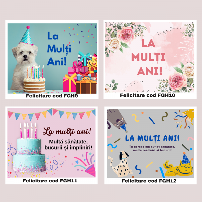Felicitare pentru zi de nastere cu mesajul La multi ani, felicitare aniversara [4]