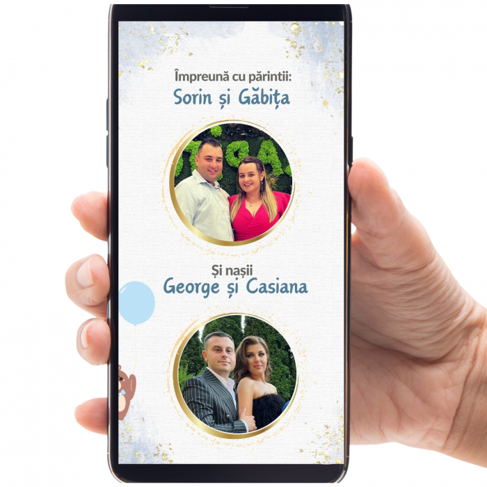 Invitatie botez, invitatie video digitala botez pentru baietel [2]