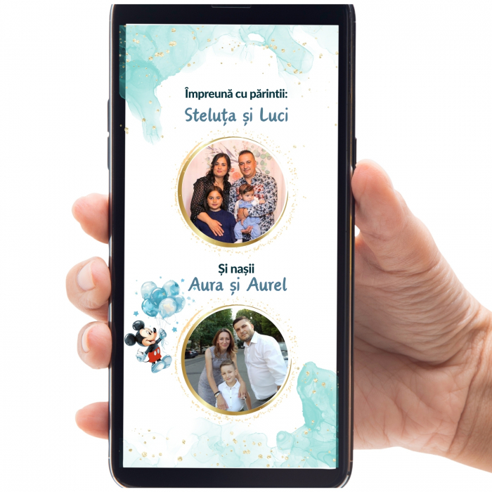 Invitatie botez, invitatie mickey video digitala botez pentru baietel [2]