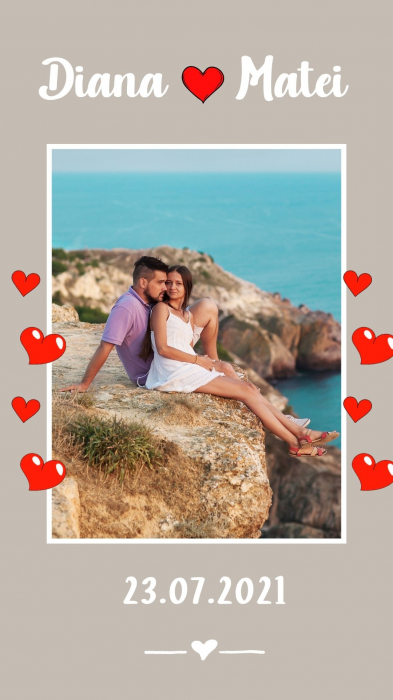 Felicitare de dragoste video digitala, personalizata cu fotografii si mesaj de iubire, cadou cuplu [3]