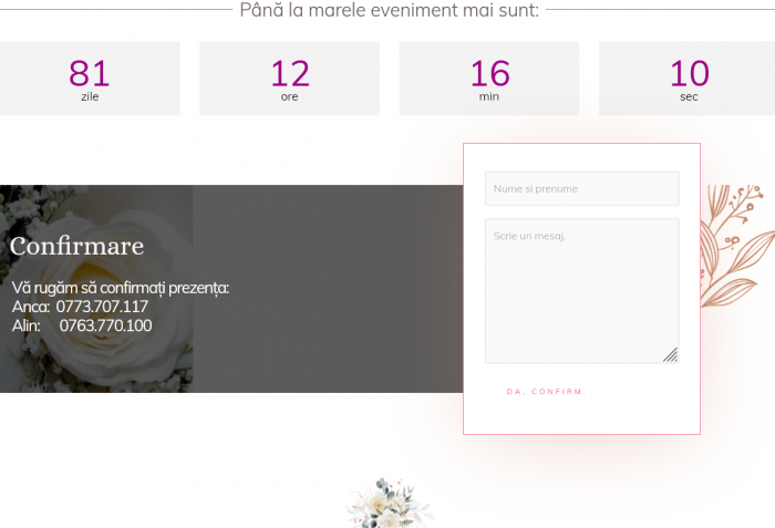 Website de prezentare nunta, Invitatie site digitala pentru nunta [4]