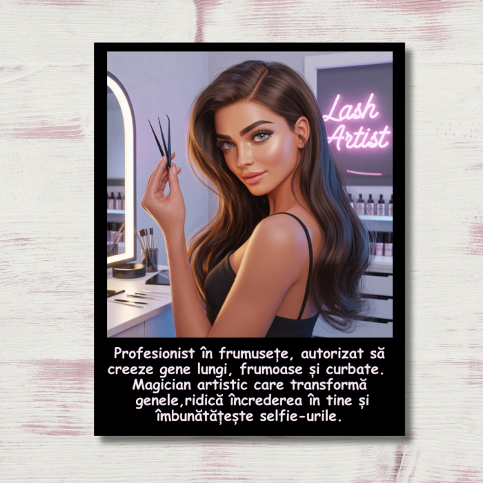 Magnet Lash Artist , Set 4 modele, Cadou Perfect pentru Tehnicieni Gene [4]