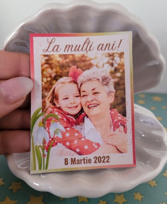 Magnet personalizat cu 1 fotografie si mesaj pentru mama, bunica, 8 martie [1]