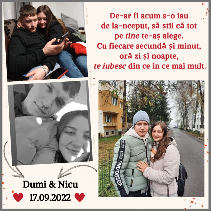 Magnet personalizat cu 3 fotografii si mesaj pentru cuplu [2]