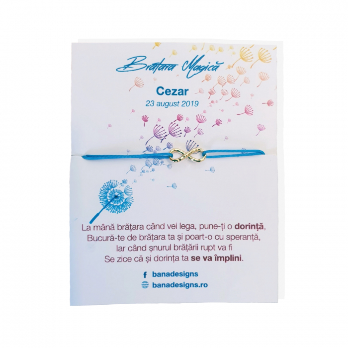 Marturii pentru botez, bratara magica cu inger, charmuri diverse, cu snur ajustabil,si cartonas personalizat [4]