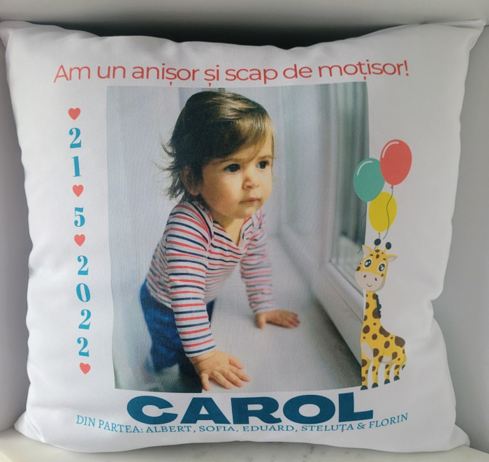 Perna personalizata baietel, cadou baiat taierea motului, fotografie, data si mesaj personalizat [2]
