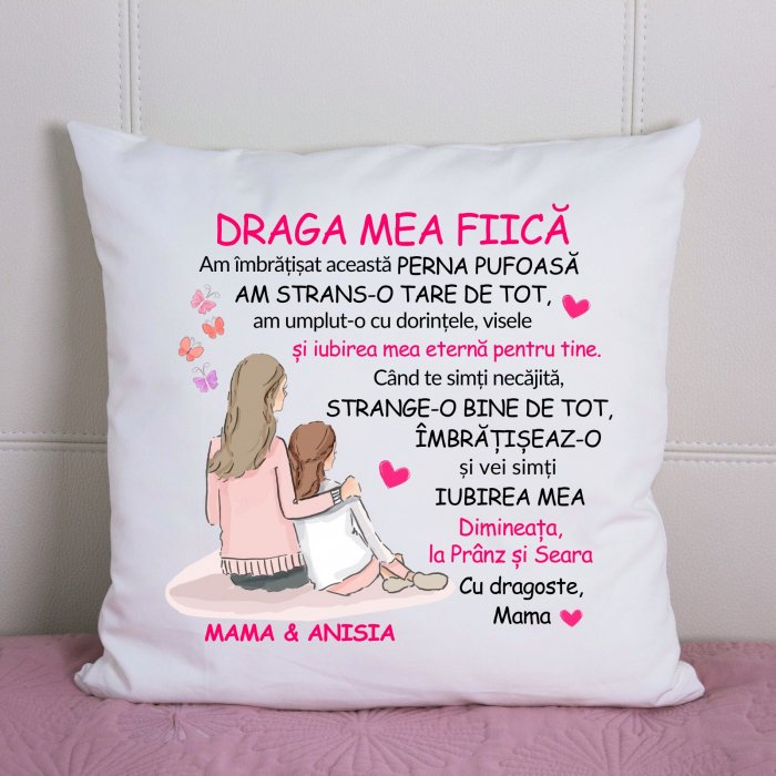 Perna personalizata cu mesaj si nume, cadou pentru fiica [2]