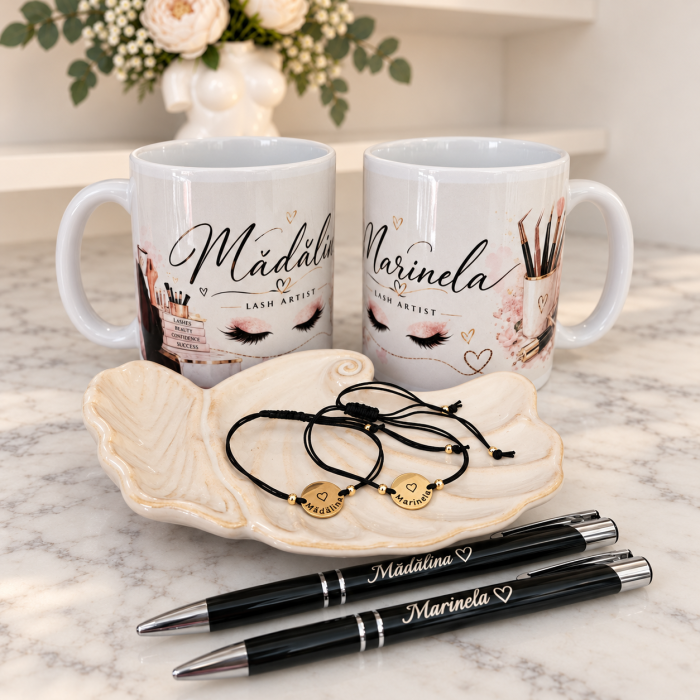 Set cadou corporate cu logo, pix și brățară | Bana Designs [12]