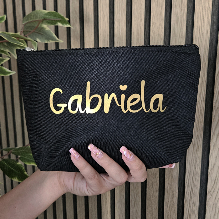Portfard roz personalizat cu nume, gentuta de makeup [3]