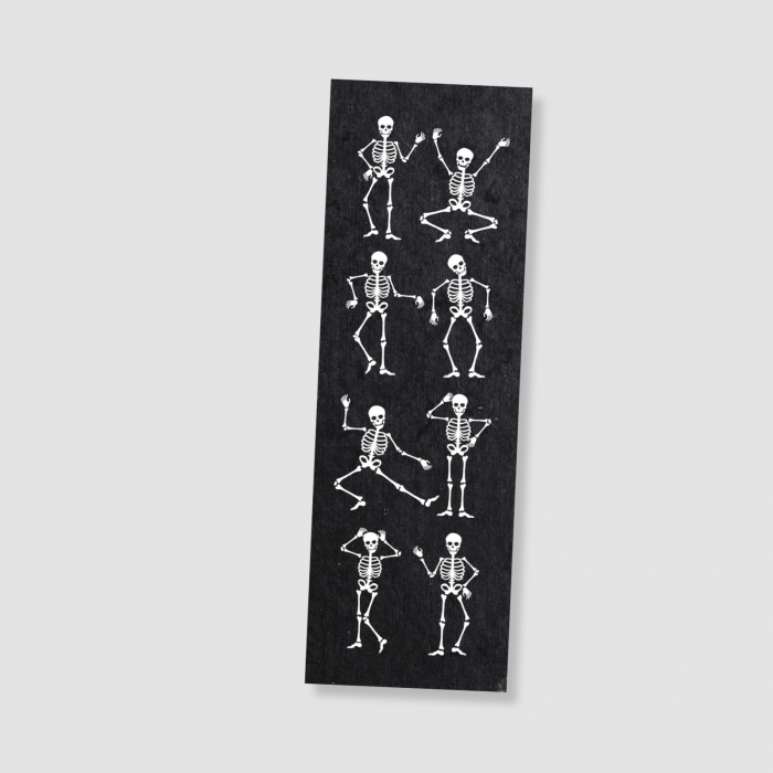Semn de carte design Halloween cu scheleti [2]
