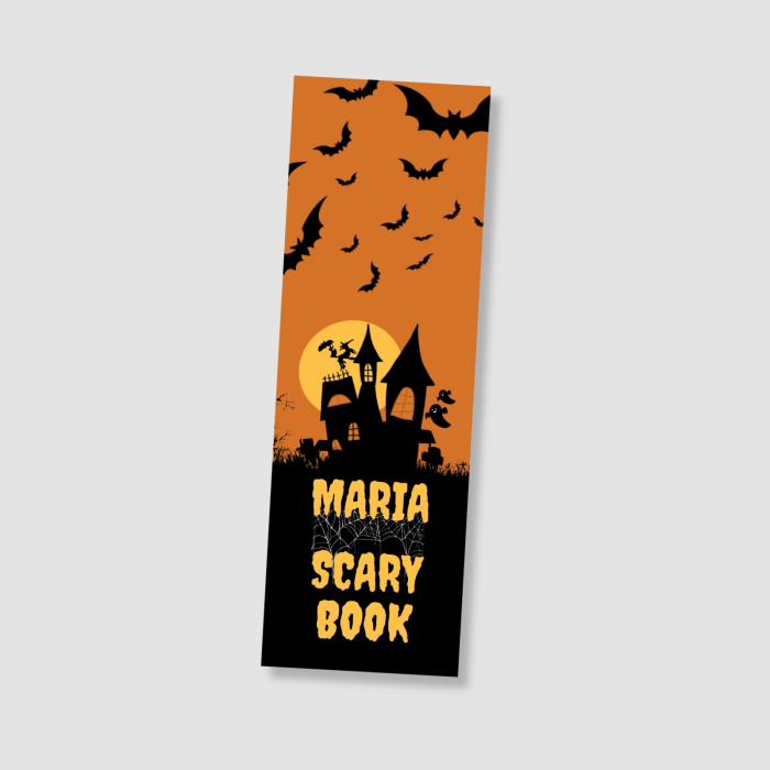 Semn de carte design Halloween, Scarry Book, personalizat cu nume [2]